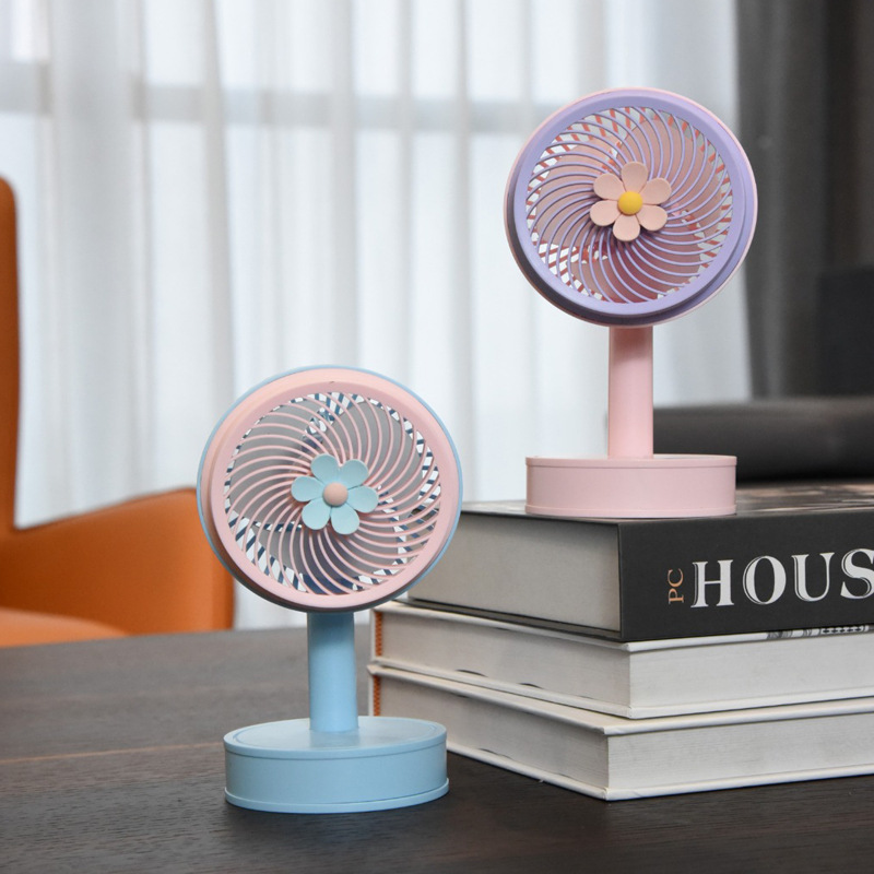 2025 new flower desktop little fan usb charging the third gear adjustment bedroom desktop mini fan