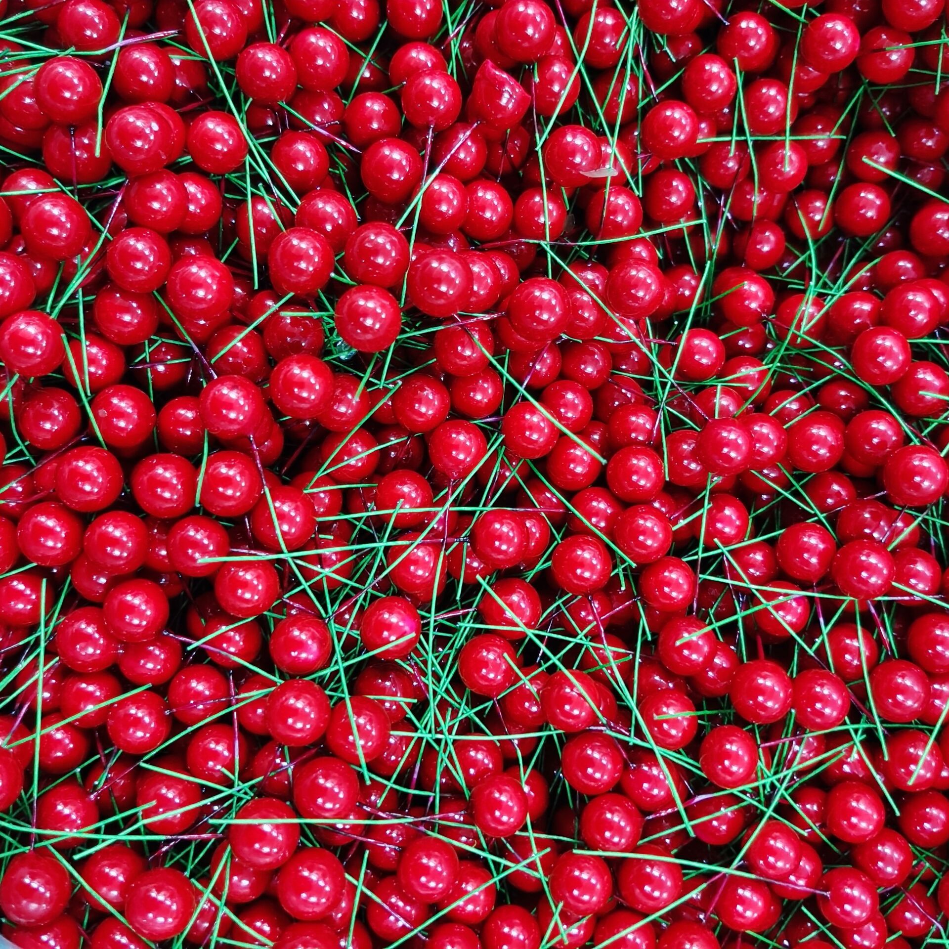 圣诞红果子单支仿真泡沫果 光面红果 圣诞用品配件diy花环材料