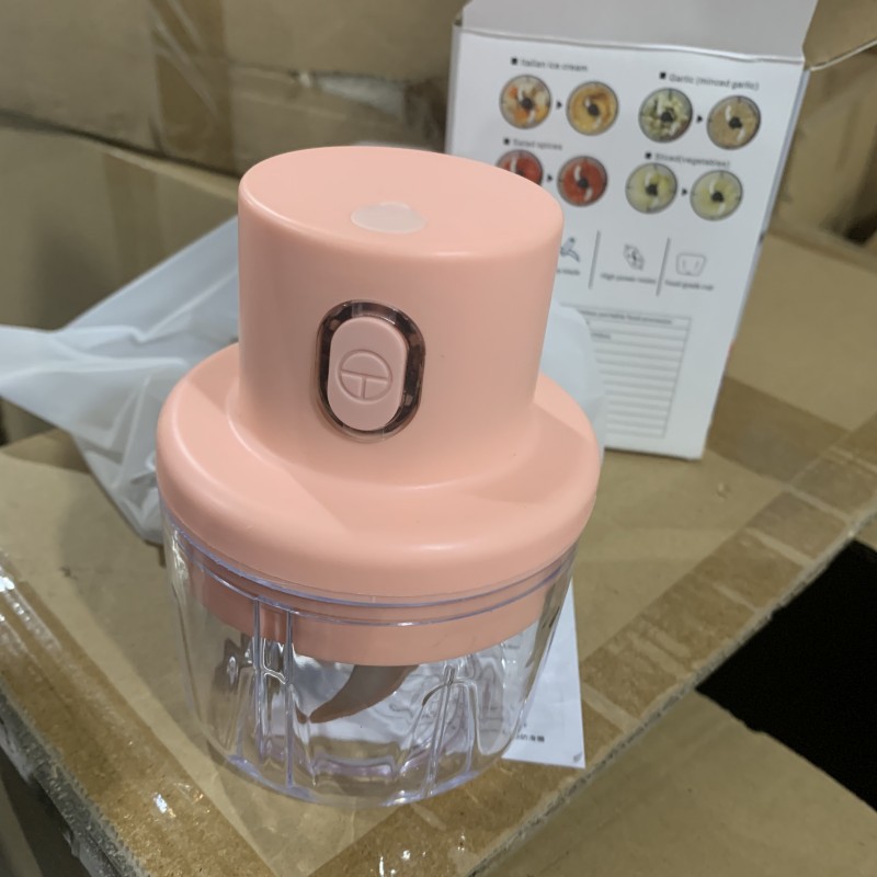 cross-border mini electric garlic grinder chopper transparent garlic press complementary food mill mashed garlic blender in stock