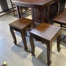 实木凳子方凳餐桌榫卯中式四大创意叠加钢琴凳原木质仿古家用凳高