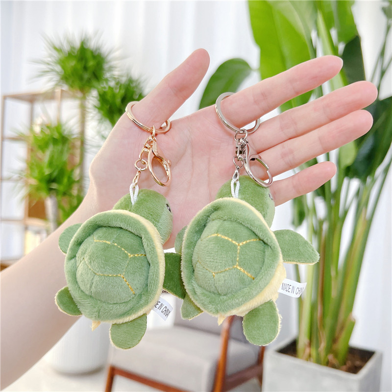 Cute Little Turtle Plush Toy Turtle Pendant Game Small Gift Children Doll Keychain Accessories Little Doll