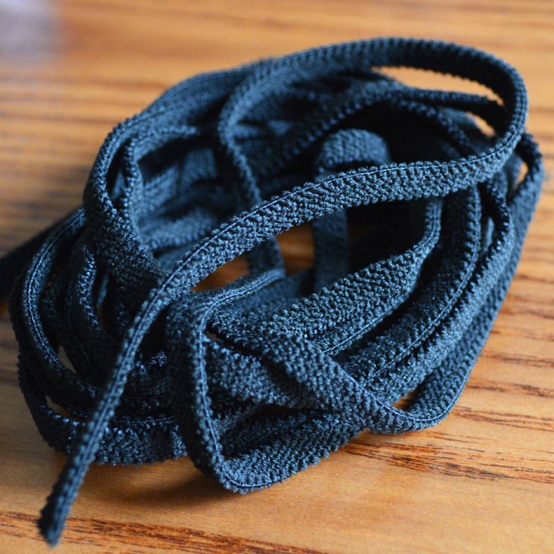 6mm黑色日本泡泡纱平面口罩绳 一次性日韩民用口罩绳子耳带挂绳