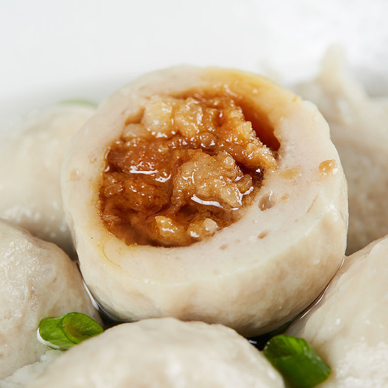 福州包心鱼丸爆汁福建连江特产小吃手工打制火锅鱼圆鳗鱼丸批发价