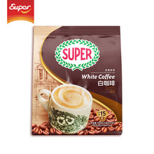 马来西亚原装进口super/超级牌炭烧经典白咖啡怡保原味三合一600g