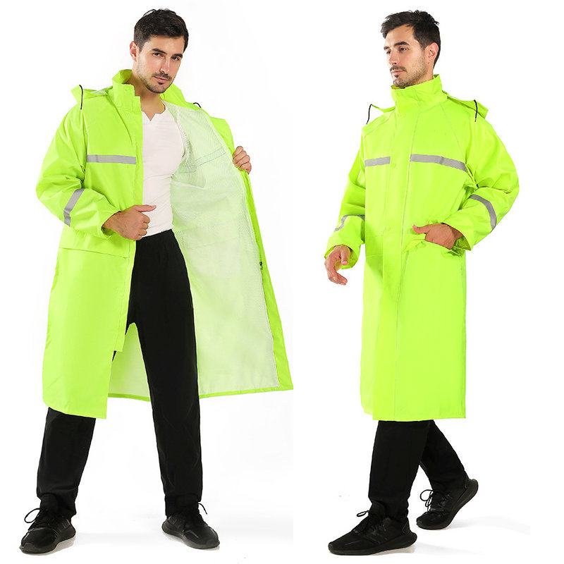Long One-Piece Raincoat Full Body Rainproof Outdoor Riding Adult Men and Women Labor Insurance Duty Property Waterproof Poncho
