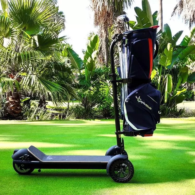 倒三轮电动滑板车高尔夫球车锂电踏板车48v折叠防水便携打球神器