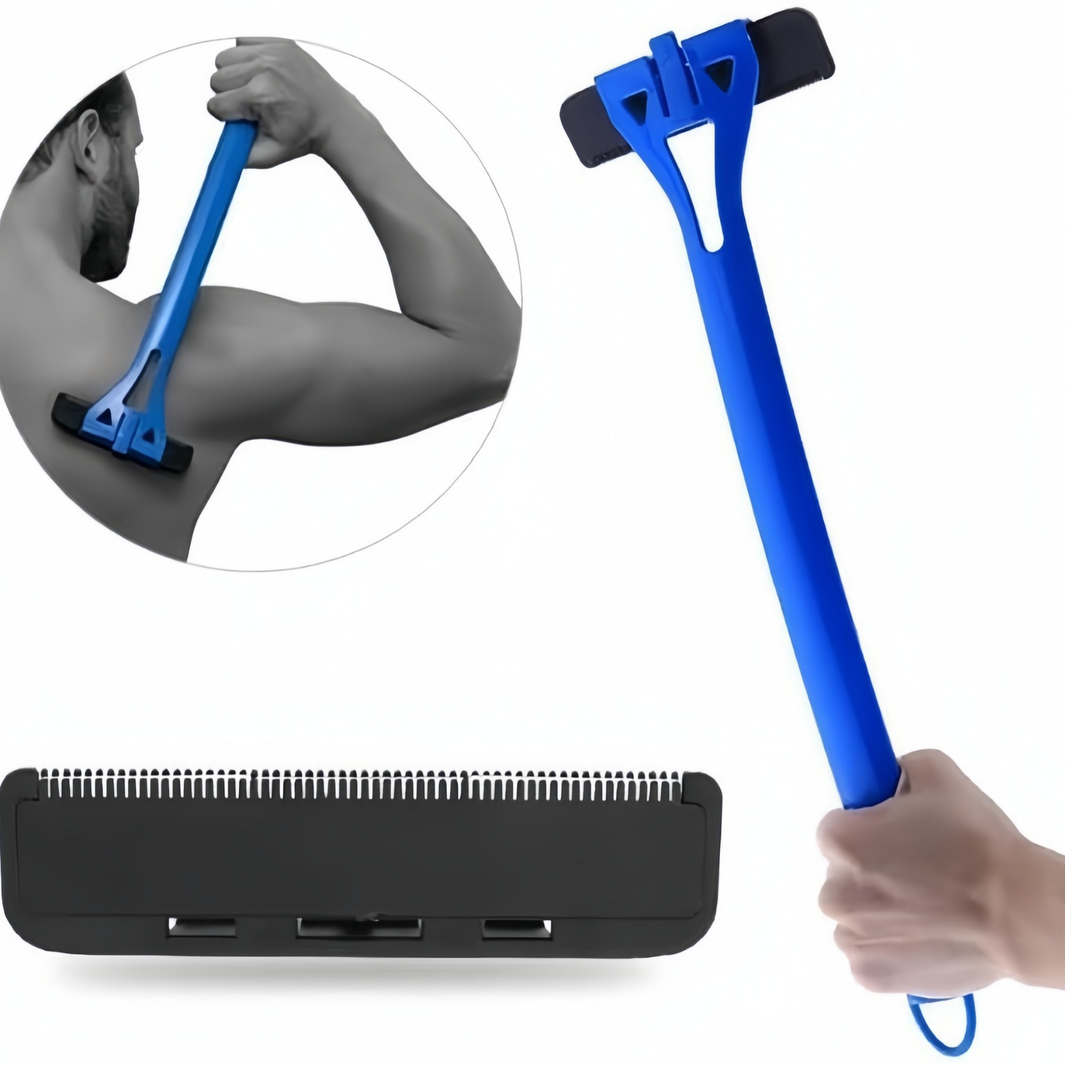 跨境新品back hair removal 男士背部剃毛刀 手动刮毛器 刮毛刀