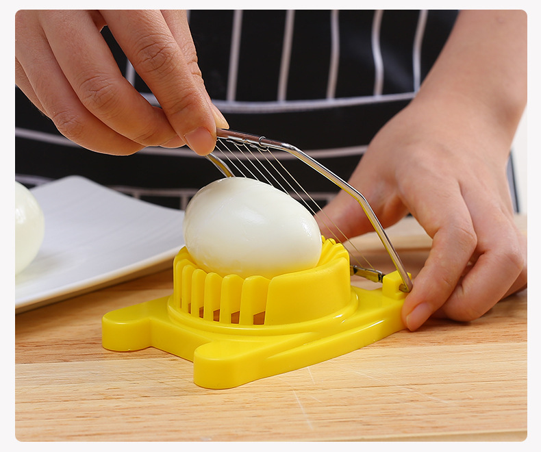 家用便捷鸡蛋切割器创意不锈钢线切蛋器花式皮蛋切片器厨房小工具