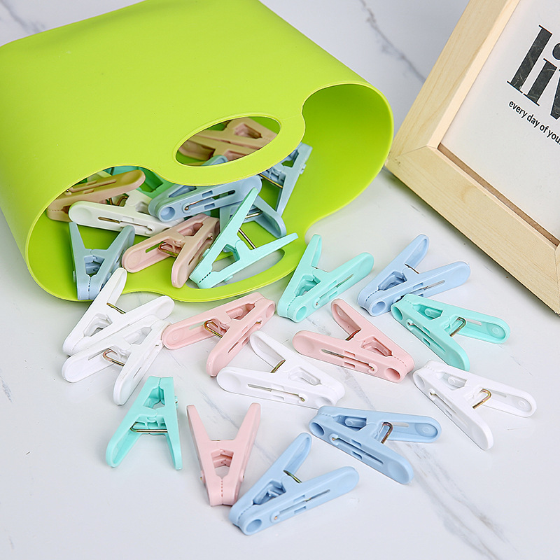 塑料夹子晾衣架衣服晾衣夹家用防风固定小胶晾晒夹晒衣夹小号衣夹