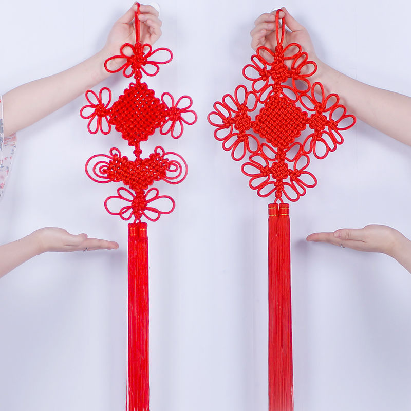 电视背景墙挂件中国结客厅大号小号平安结新居编织镇宅同心结装饰