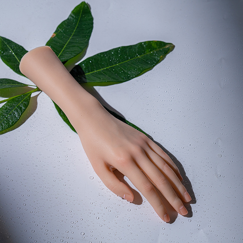 美甲模特假手手模型硅胶甲片饰品直播间直播真人玉镯美甲假手道具