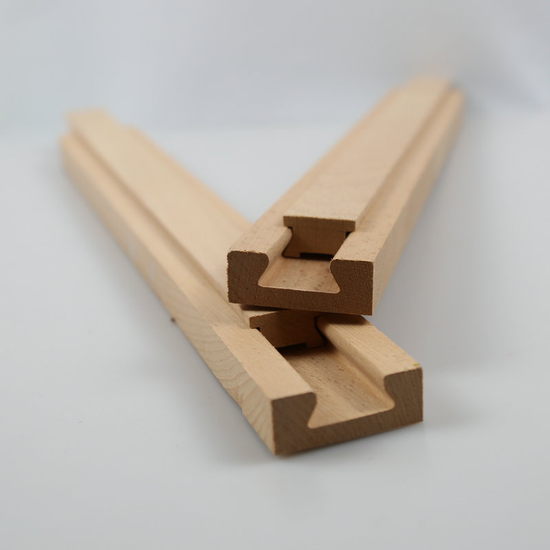 橱柜抽屉实木滑轨餐桌中凹中凸伸缩消声木滑道木质家装具配件