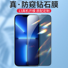 苹果15防窥钢化膜iphone15promax图尚原装保护膜14跨境批发贴膜