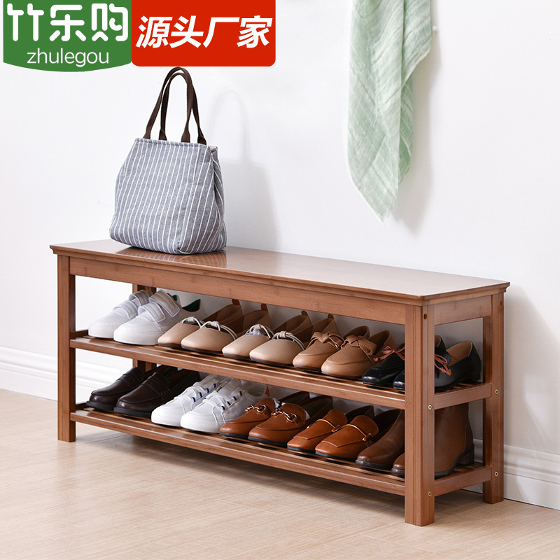 鞋架可坐简易门口家用室内好看经济型竹鞋架多层防尘放鞋子的架子