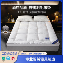 五星级酒店羽绒床垫白鸭绒软垫加厚双层单人宿舍床褥垫子