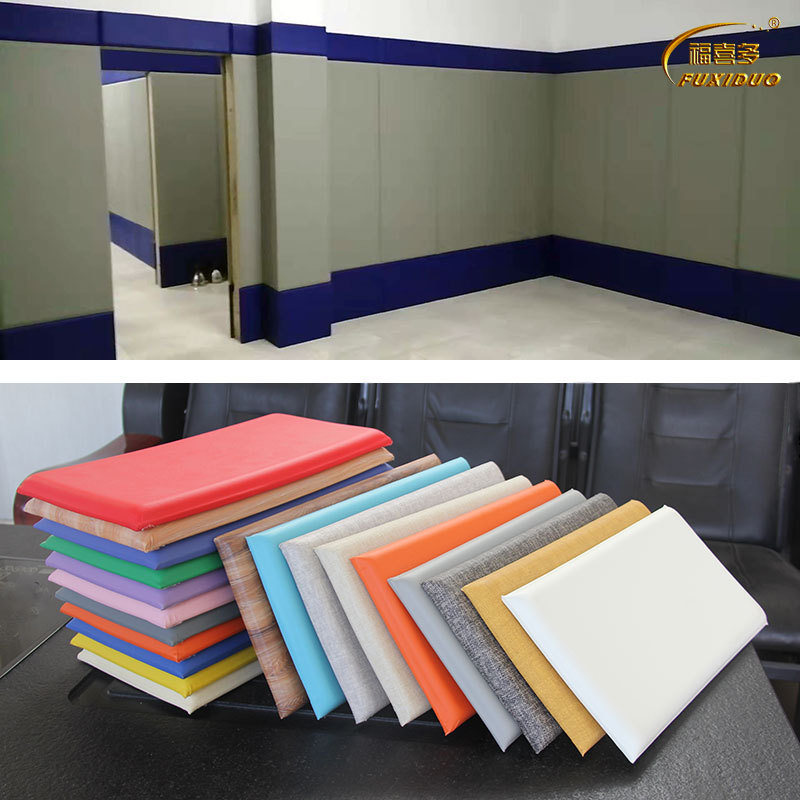 谈话室吸音棉软包留置区询问室防撞墙板隔音棉阻燃软包背景墙厂家
