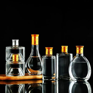 批发酒瓶125ml小酒瓶透明玻璃酒瓶二两装白酒瓶可丝印烤花不粘胶