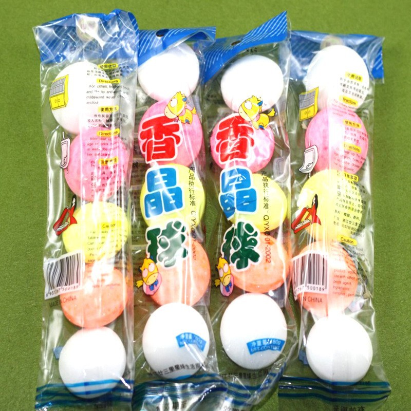 迪灵小便池180克5个装卫生球洁厕球厕所清洁香晶球卫生间芳香球