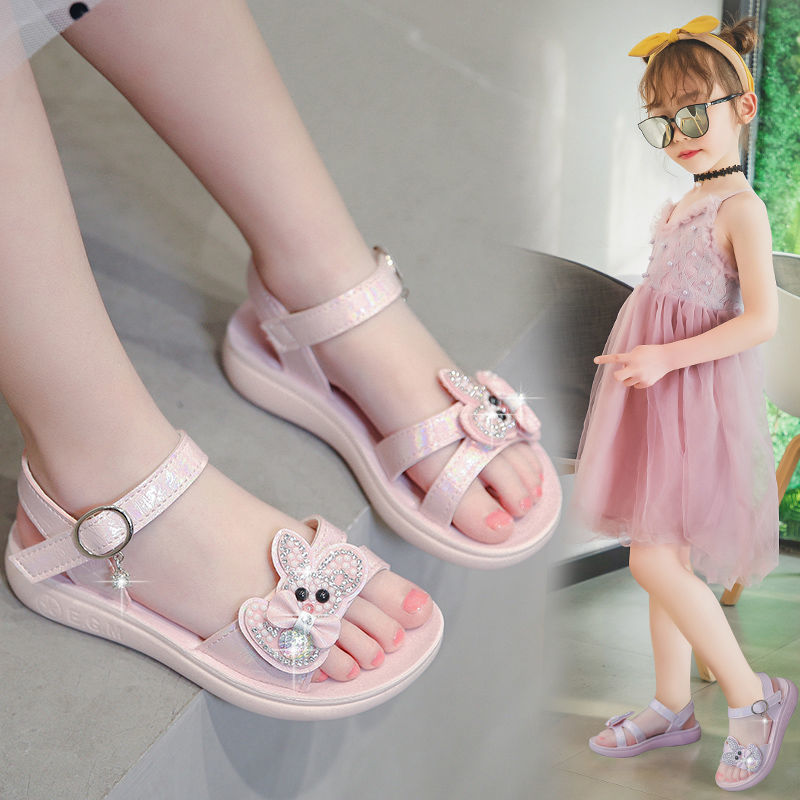 女童凉鞋2021年新款夏季女孩童鞋小学生公主鞋儿童中大童软底鞋子