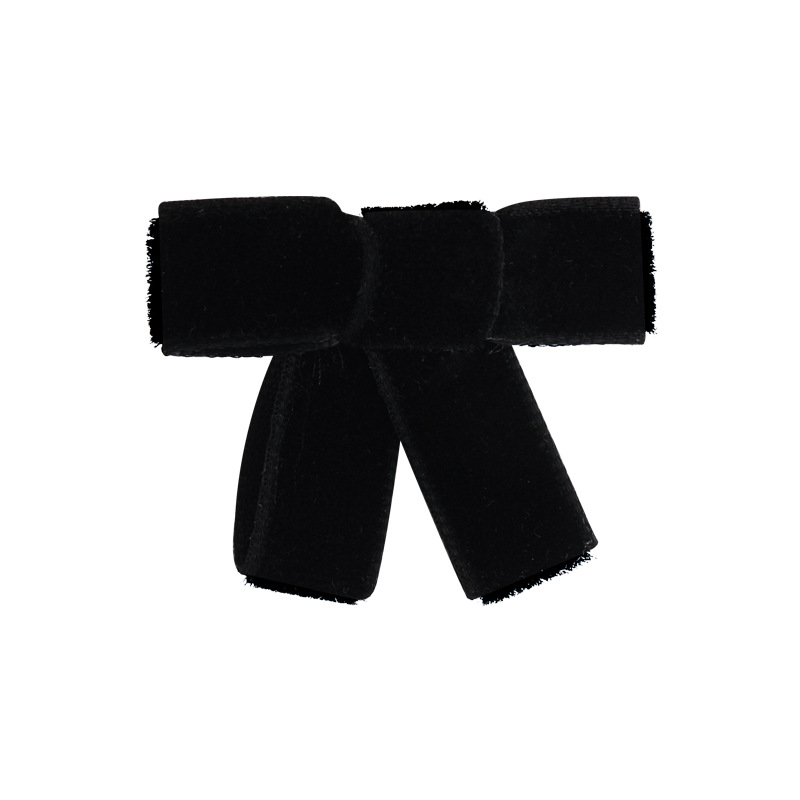 Black Velvet Small Exquisite Bow a Pair of Hairclips Hairpin Autumn and Winter Sweet Headwear Japanese Style Side Clip