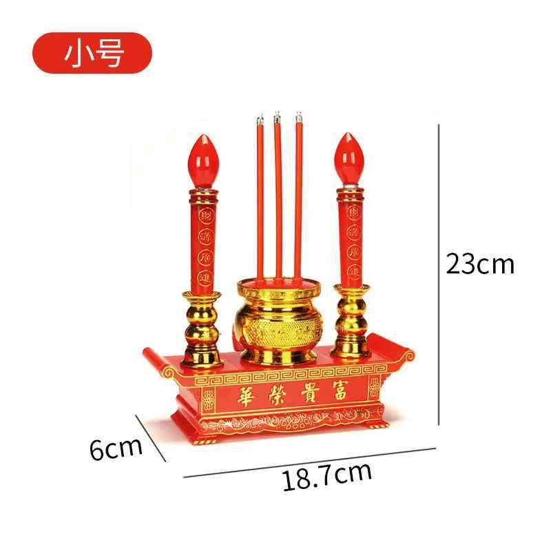 Candlestick Household LED Electronic Censer Candle Holder for Buddha Lamp Incense Burner Household Guan Gong Buddha Niche Buddha Lamp Buddha Utensils