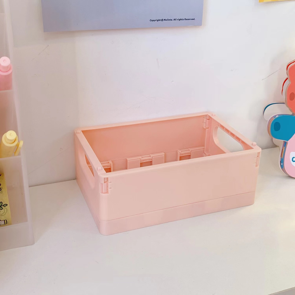 Dormitory Desktop Storage Box Book Snacks Toy Storage Basket Simple and Foldable Organizing Storage Box Sundries Xiao Lan Wang