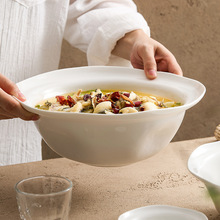 花朵水煮酸菜鱼大盆碗深汤碗家用高级感餐具陶瓷面碗饭碗单个大号