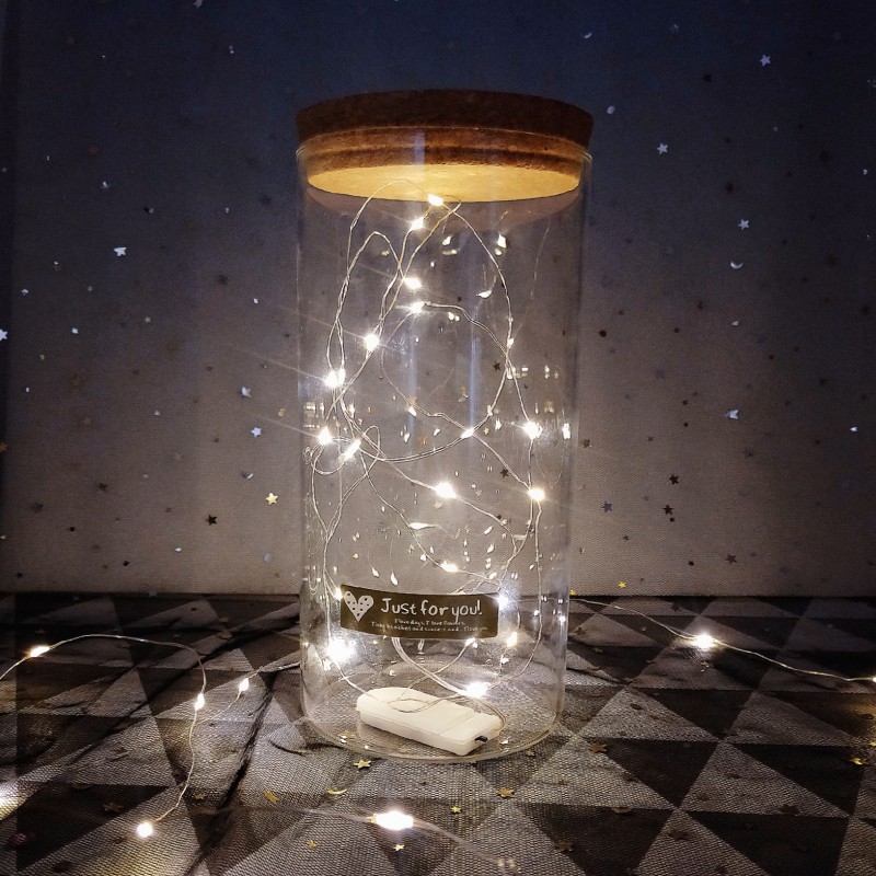 装星星的玻璃罐子许愿瓶木塞折幸运星折纸条漂流瓶七夕情人节礼物
