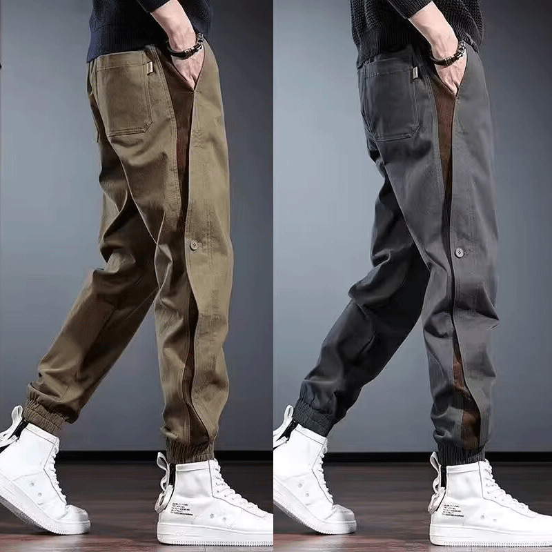春秋季工装裤男束脚休闲裤潮牌2024新款宽松长裤高街男锥形裤潮牌