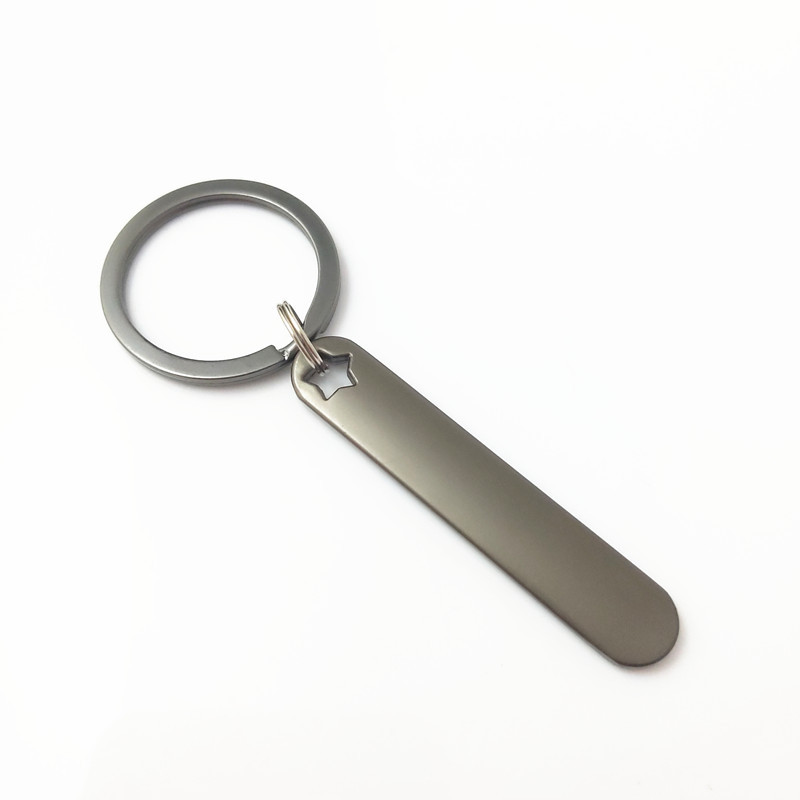 Car Anti-Lost Keychain Blank Keychain Lettering Zinc Alloy Key Chain Keychain Stainless Steel