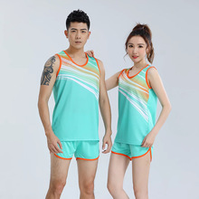2022新夏男女款田径服套装速干艳色儿童跑步马拉松比赛训练服8021
