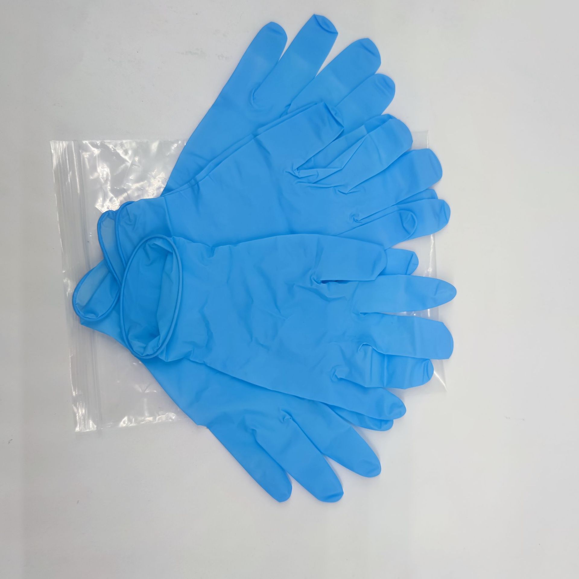 一次性蓝色无粉4g医用防油耐酸碱丁腈检查手套