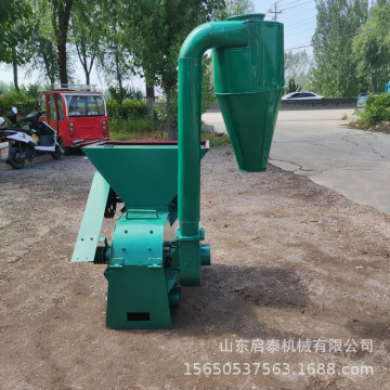 沙克龙除尘粉碎机 玉米秸秆粉糠机 花生秧除膜粉碎机草捆打糠机