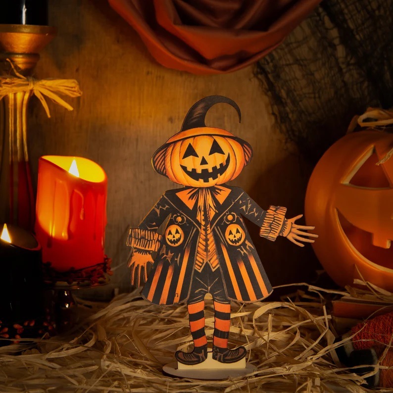 跨境新款万圣节装饰恐怖卡通吊牌墙壁装饰木制工艺品家居装饰挂饰