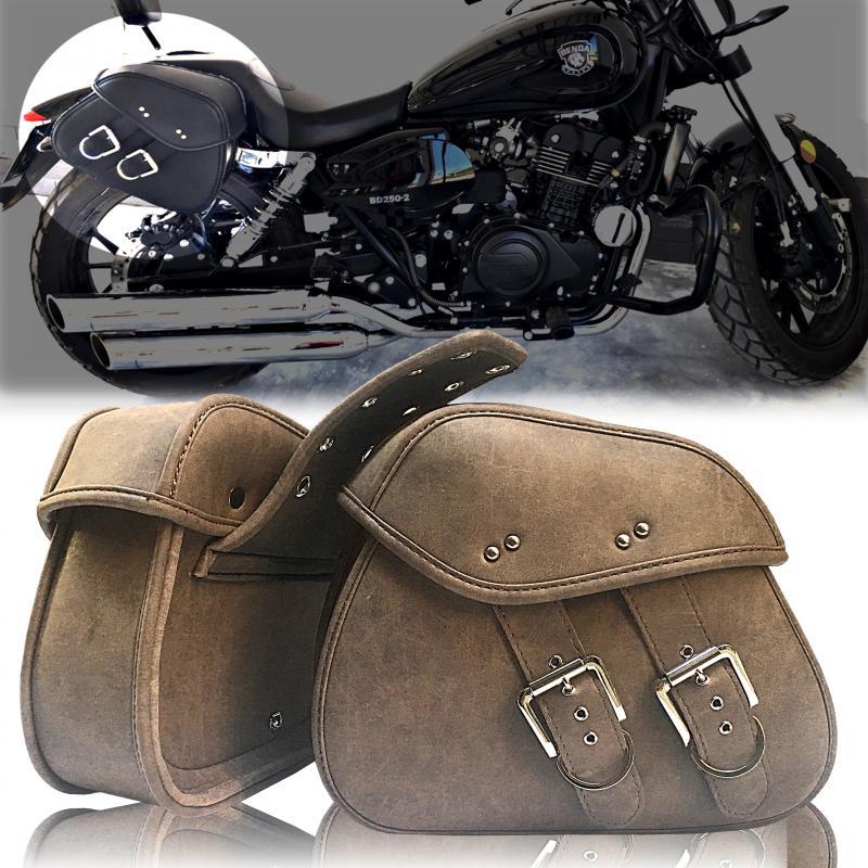 摩托车侧边箱边包钱江荣光202龙嘉v途250太子挂包机车改装马鞍包