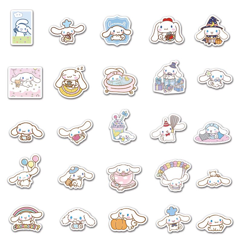 50张卡通玉桂狗个性可爱diy笔记本手账行李箱滑板车汽车装饰贴纸