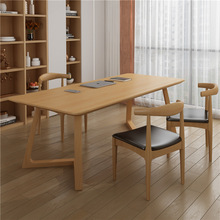 客厅大书桌实木现代办公桌简约电脑桌卧室学习写字台家用长条桌子