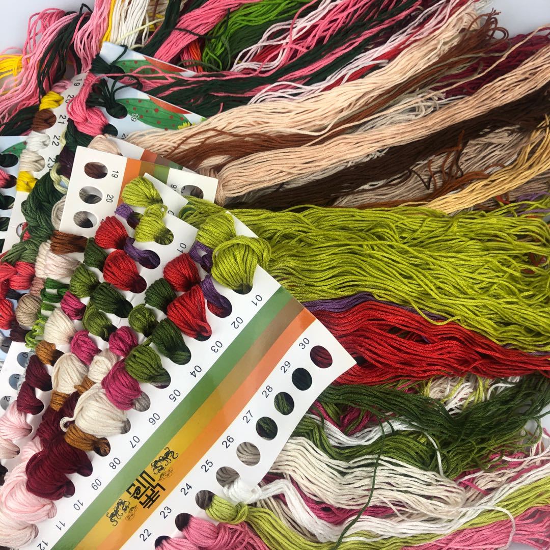 十字绣线配线3斤装批发绣花线6股刺绣线diy手工线按斤卖厂家清仓