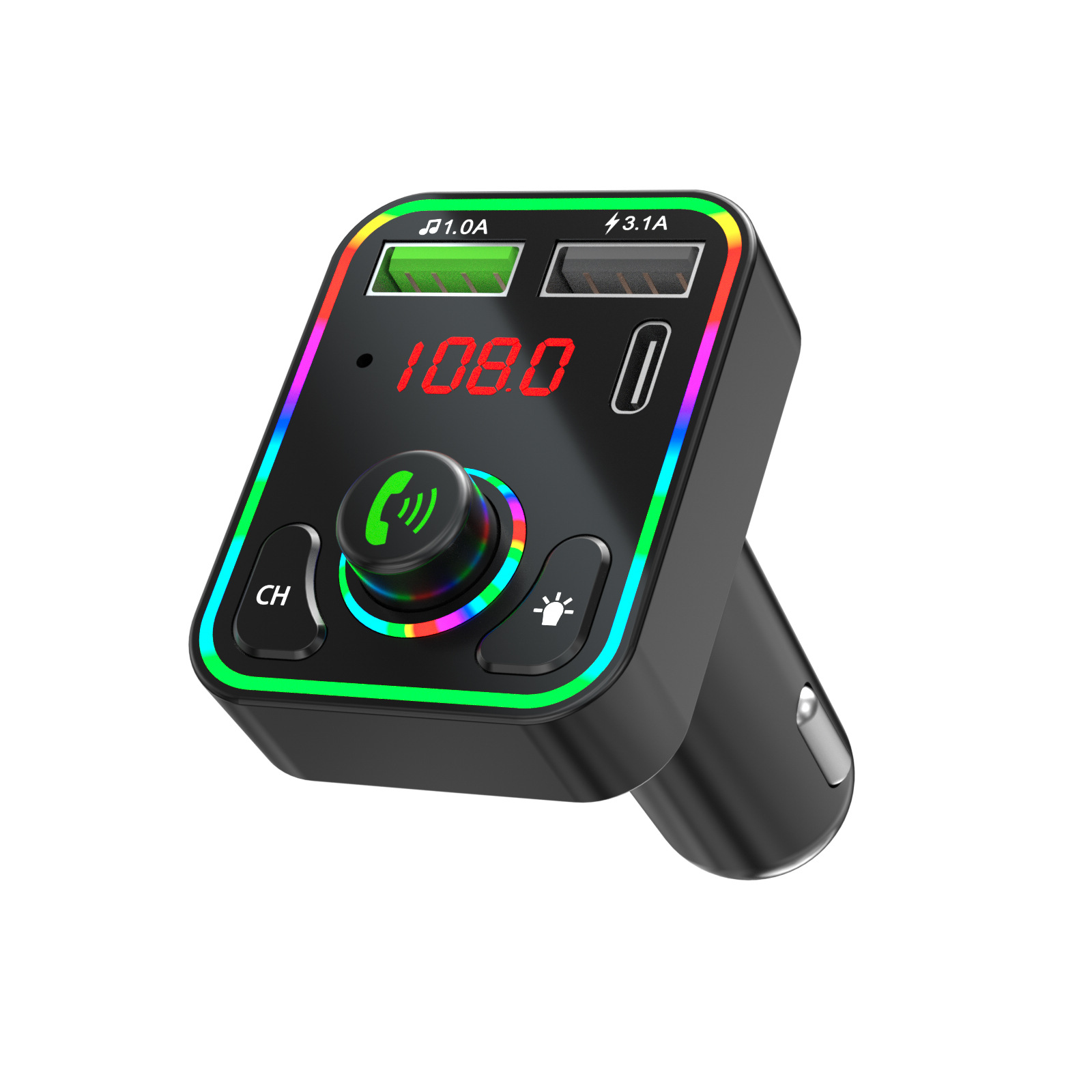 Car F3 Bluetooth Mp3 Player Bluetooth 5.0 Chip U Disk/Tf Card Plug-and-Play Lossless Music