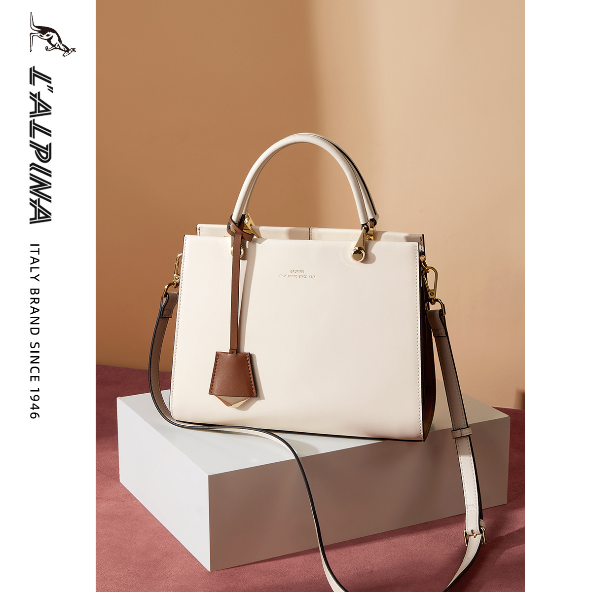 阿尔纳袋鼠秋季新款包包牛皮大容量手提包ol风单肩包女包-阿里巴巴