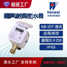 汉威超声波水表阀控冷水水表智能远传管道式数显超声波流量计批发