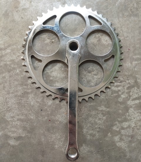 26 / 28寸老式轻便加重 自行车牙盘48齿链轮轮盘曲柄脚蹬拐腿圆盘