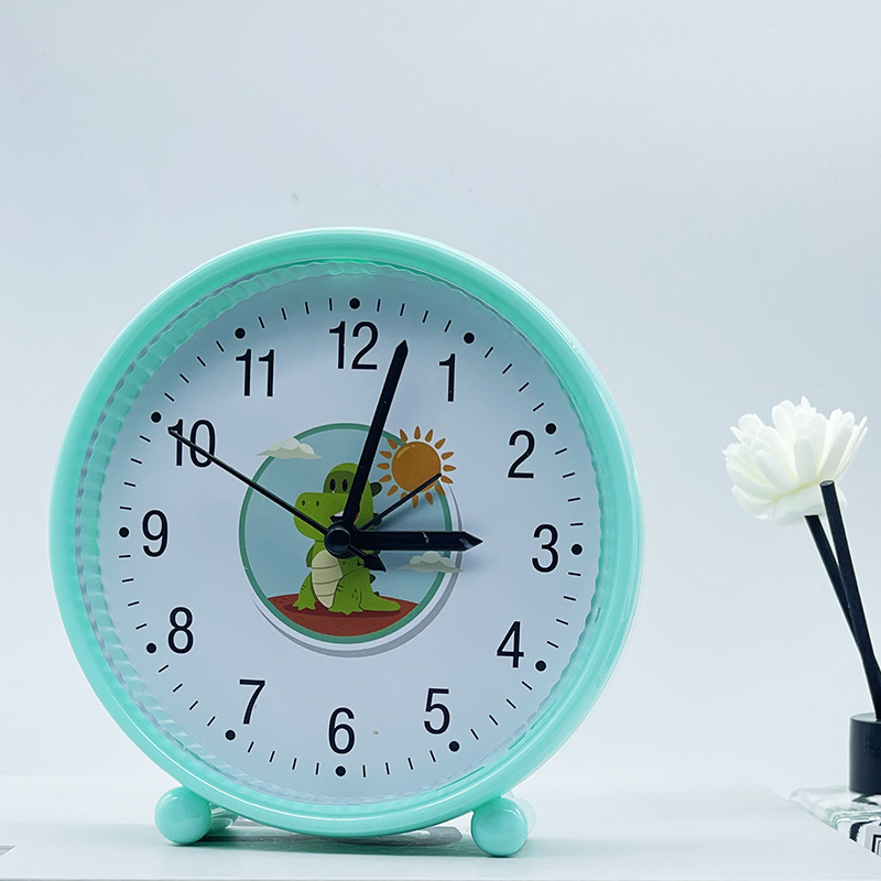 儿童卡通可爱兔子萌趣闹钟学生专用床头卧室男女孩闹铃桌面时钟表-阿