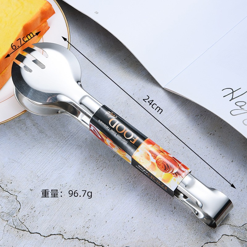 Wholesale Non-Magnetic Stainless Steel Semicircle Full round Food Clip Multi-Functional Buffet Food Clip Bread Clip