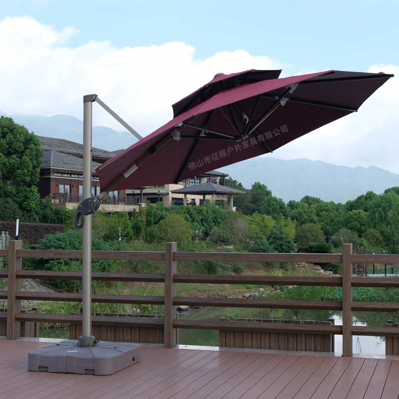 户外遮阳伞商用大太阳伞蓬室外岗亭庭院花园休闲摆摊沙滩伞罗马伞