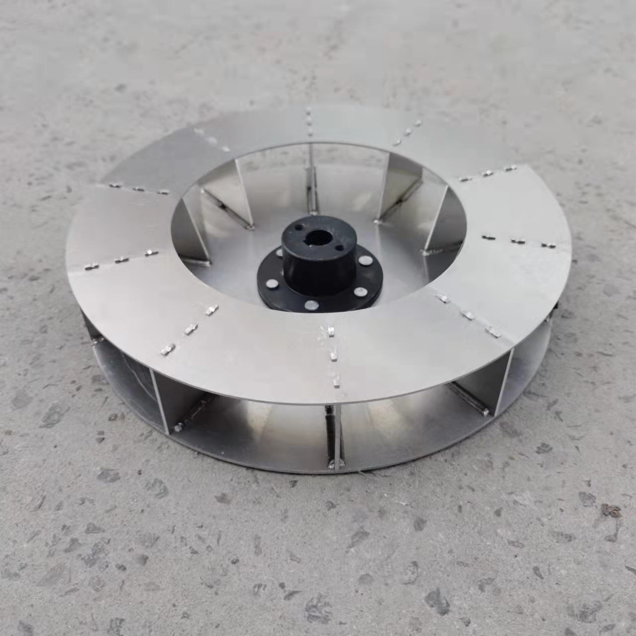 暖风炉配件潜孔钻除尘钻风叶矿山机械除尘风机叶轮高强度铝合金