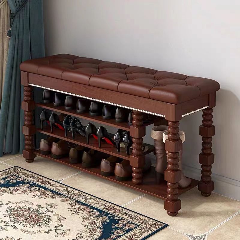 换鞋凳家用门口可坐穿鞋凳客厅实木进门储物凳入户鞋柜多功能鞋架