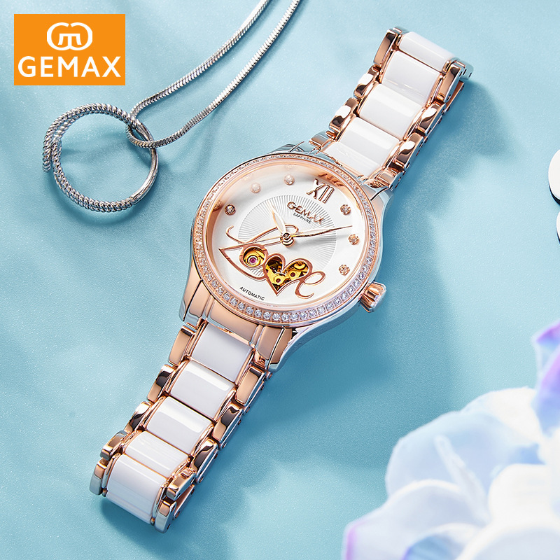 瑞士新款机械手表全自动 女款手表防水瑞士手表 镶钻时尚女士手表