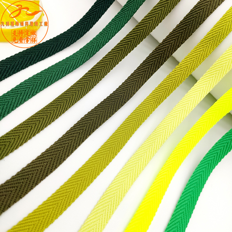 t恤人字纹后领包边条弹力织带 运动服饰裤边彩色嵌边条 可印logo