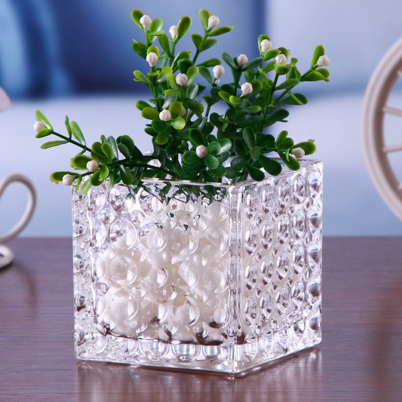 简约加厚正方形水培玻璃花盆透明方缸水养绿萝睡莲铜钱草玻璃鱼缸